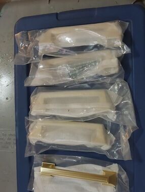 Gold/ Brass Handles Drawer Pulls Five Piece